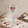 لیوان 6 عددی شربت خوری پایه دار ‌لبه طلایی DELI