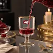 لیوان 6 عددی شفاف شربت خوری پایه دار ‌لبه طلایی DELI