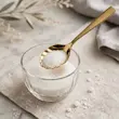 قاشق دو عددی شکر استیل طلایی