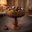 شکلات خوری لبه پوستی چوبی دست ساز