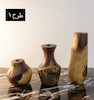 گلدان سه عددی نقش برجسته چوبی