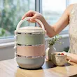 ظرف غذا سه طبقه رنگی