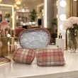 کیف لوازم آرایش سه عددی چهارخونه