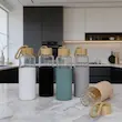 بطری آب دور سیلیکون درب چوبی