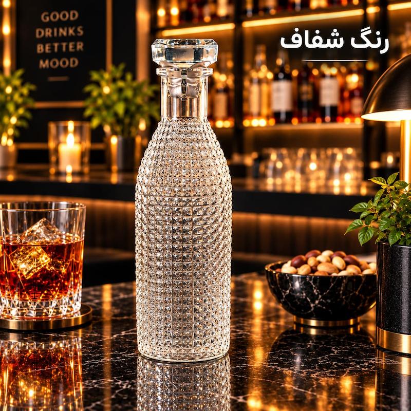 بطری درب دار طرح نقطه ای 