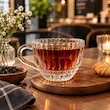 فنجان چای خوری شیاردار DELI GLASS