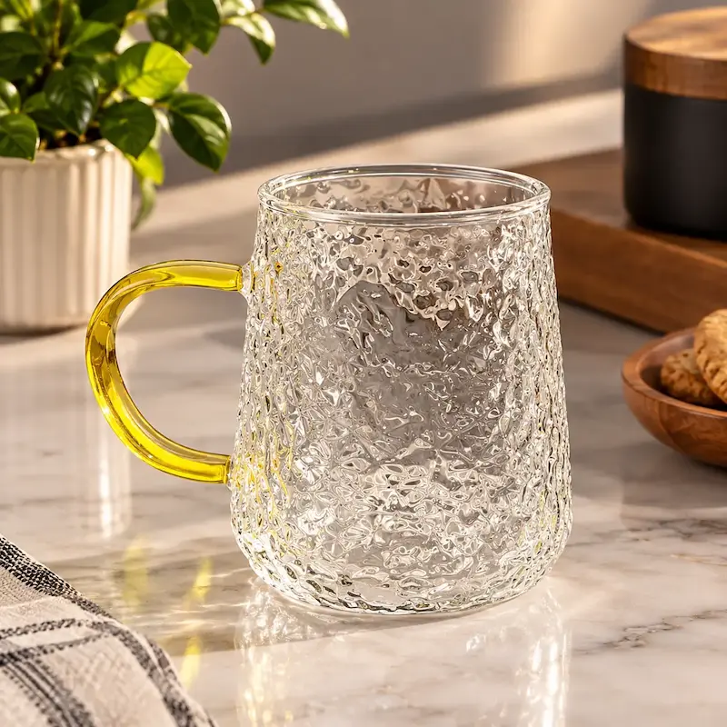 لیوان دسته عسلی برفی 