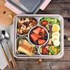 ظرف غذای 980 میل واشر دار مستطیل 4 خانه