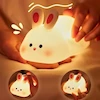 چراغ خواب کودک مدل سیلیکونی طرح خرگوش خوابیده