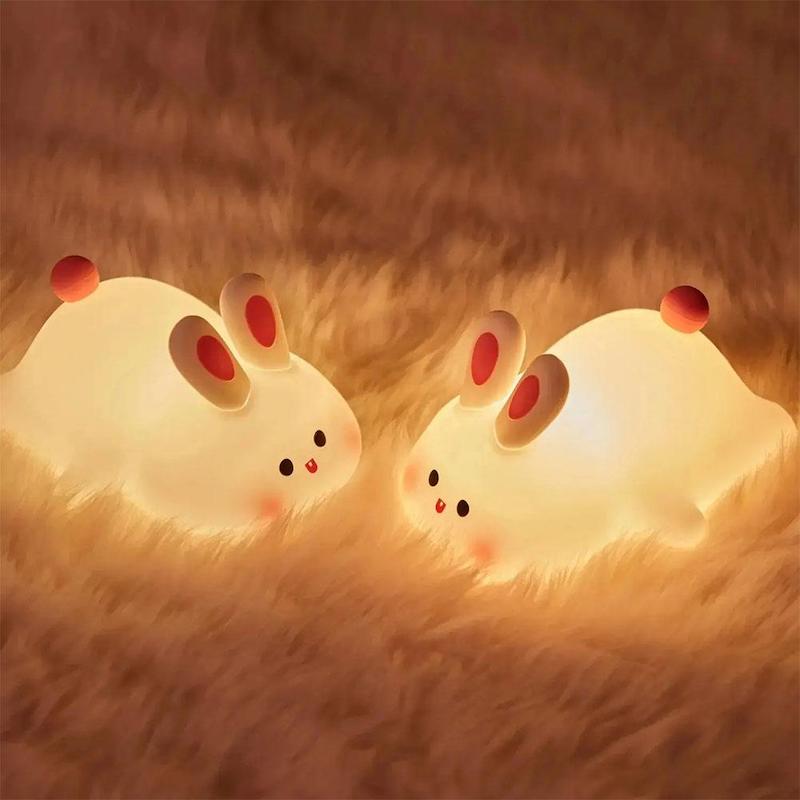 چراغ خواب کودک مدل سیلیکونی طرح خرگوش خوابیده
