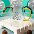 لیوان good morning دسته طلایی در 2سایز