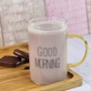 لیوان good morning دسته طلایی در 2سایز