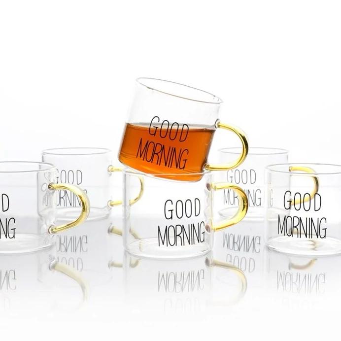 شات اسپرسو 6عددی دسته طلایی good morning