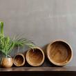 کاسه خمره ای 3عددی چوبی 
