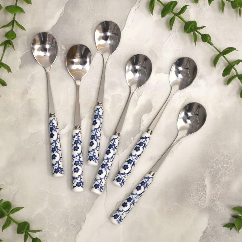 قاشق چای خوری دنی هوم گل آبی / S 67