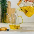 روغن ریز الماسی پیرکس دسته عسلی درب بامبو 