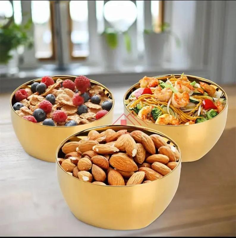 پیاله دوجداره استیل طلایی قطر_ 10cm