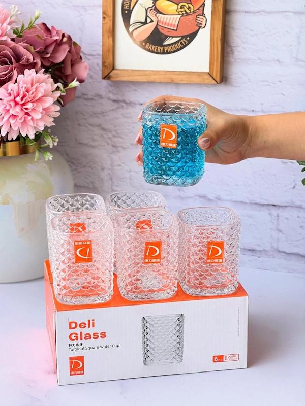 لیوان شربت خوری مدل پولکی۱۸۵میلba142/ DELI