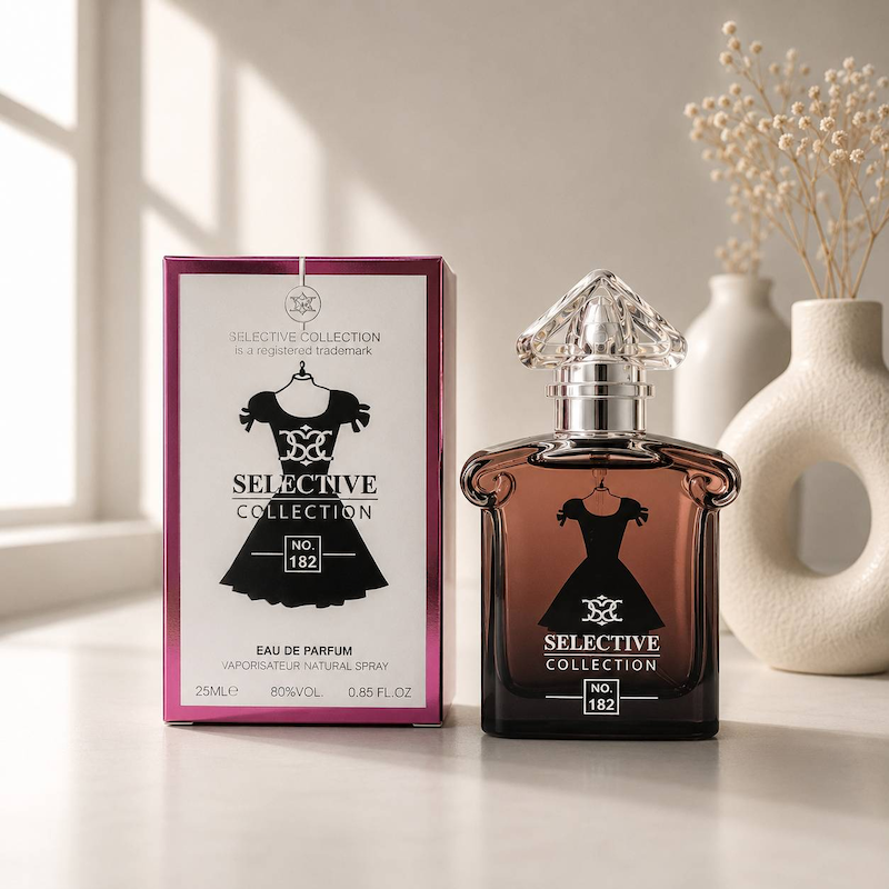 ادکلن زنانه Guerlain La Petite Robe Noire 25ml برند Selective Collection کد 182 /  گرلن لا پتیت روب نویر سلکتیو کالکشن