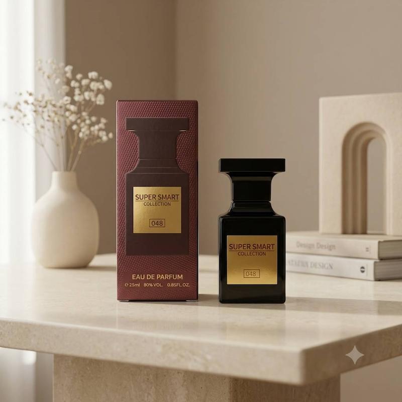 ادکلن مردانه Tom Ford Tuscan Leather  25ml برند Super Smart Collection کد 048 / تام فورد توسکان لدر سوپر اسمارت کالکشن