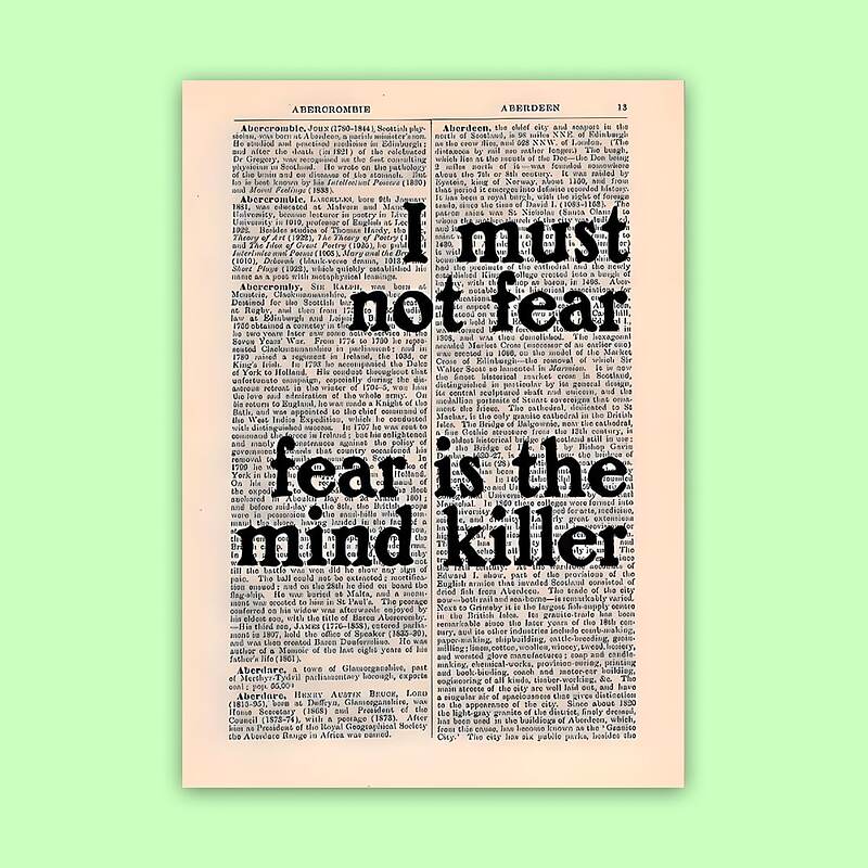 پوستر | fear is the mind killer