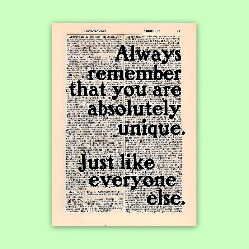 پوستر | you are absolutely unique