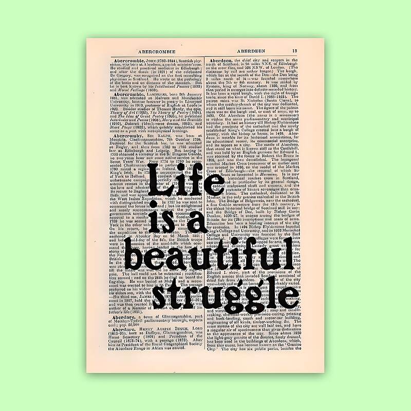 پوستر | Life is a beautiful struggle