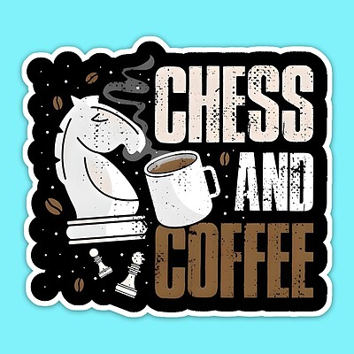 استیکر | Chess And Coffee