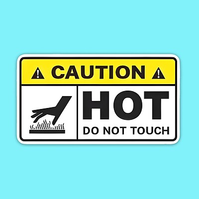 استیکر | Hot - do not touch