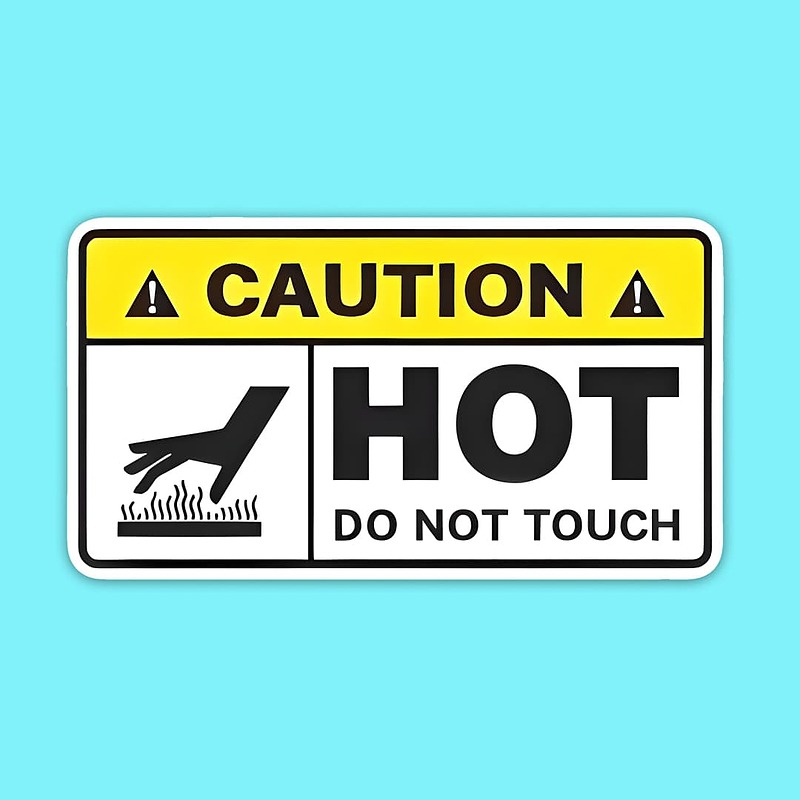 استیکر | Hot - do not touch