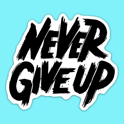 استیکر | Never Give Up