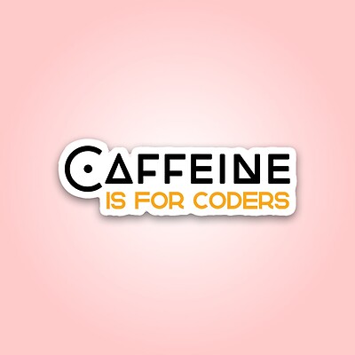 استیکر | caffeine is for coders