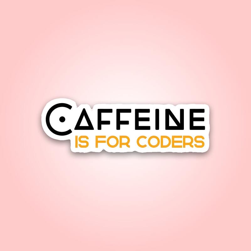 استیکر | caffeine is for coders