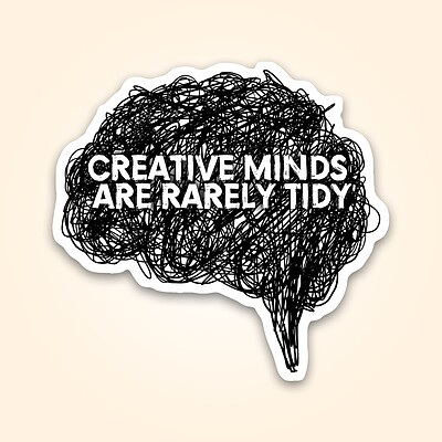 استیکر | Creative Minds Are Rarely Tidy