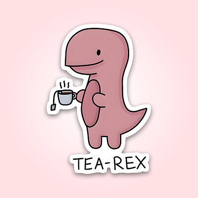 استیکر | Tea-Rex