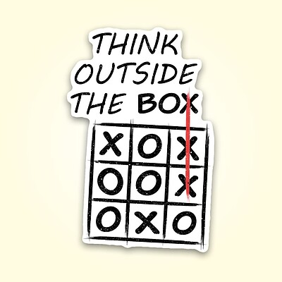 استیکر |  think outside the box