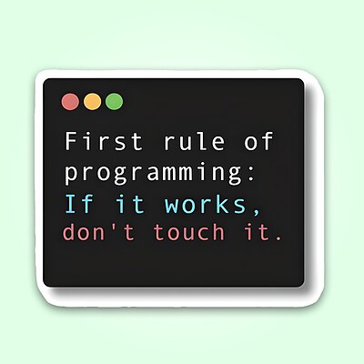 استیکر | first ruls of programming