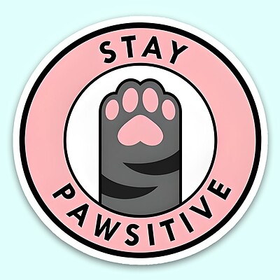 استیکر  | stay pawsitive