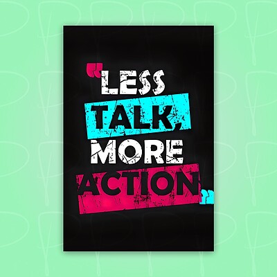 پوستر | فوتوکارت: Less talk more action