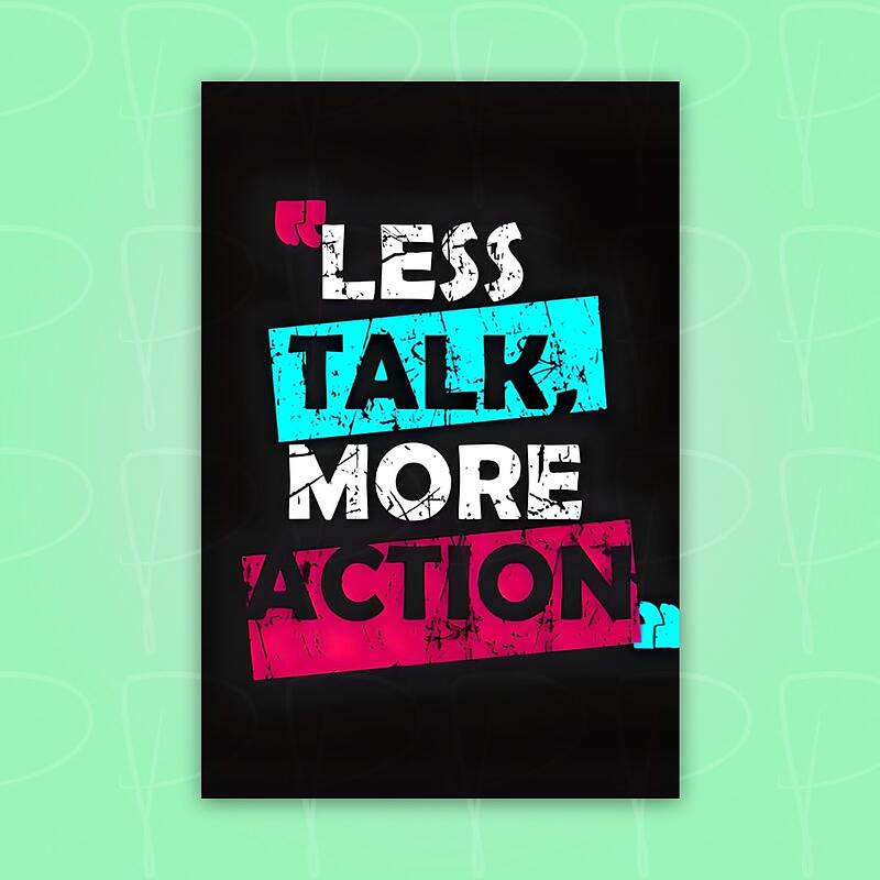 پوستر | فوتوکارت: Less talk more action