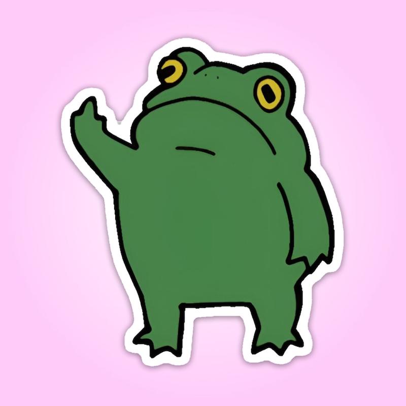 استیکر | قورباغه عصبانی