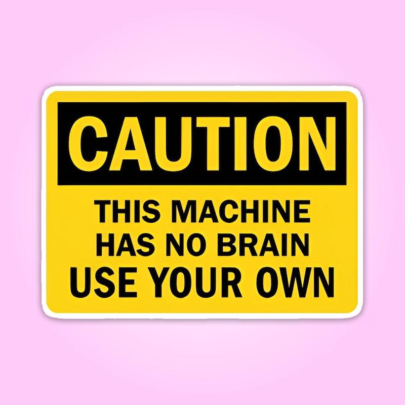 استیکر | هشدار: از مغزت استفاده کن