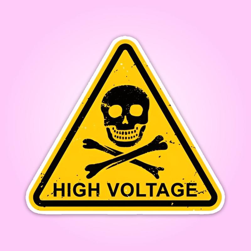 استیکر | هشدار: ولتاژ بالا