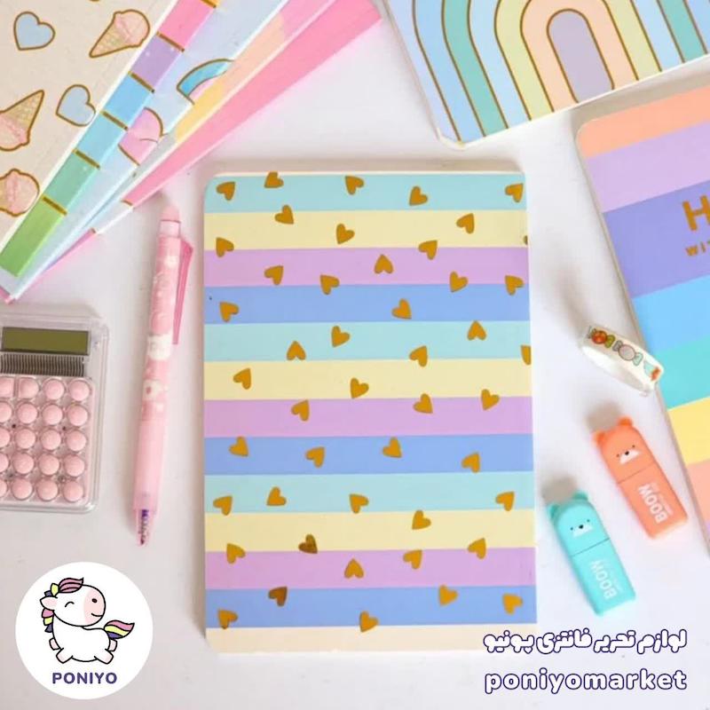 دفتر ۵۰ برگ ته چسب طلاکوب طرح ۲