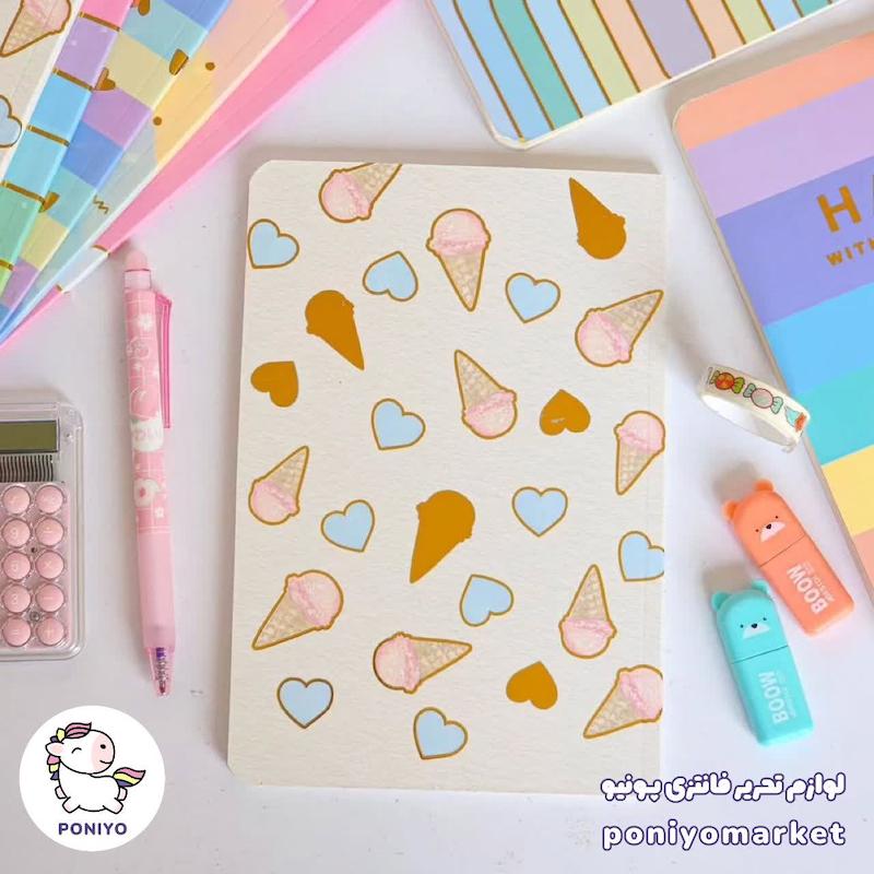 دفتر ۵۰ برگ ته چسب طلاکوب طرح ۶