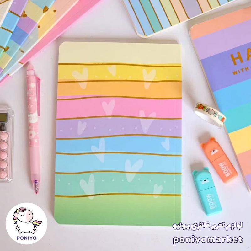 دفتر ۵۰ برگ ته چسب طلاکوب طرح ۸