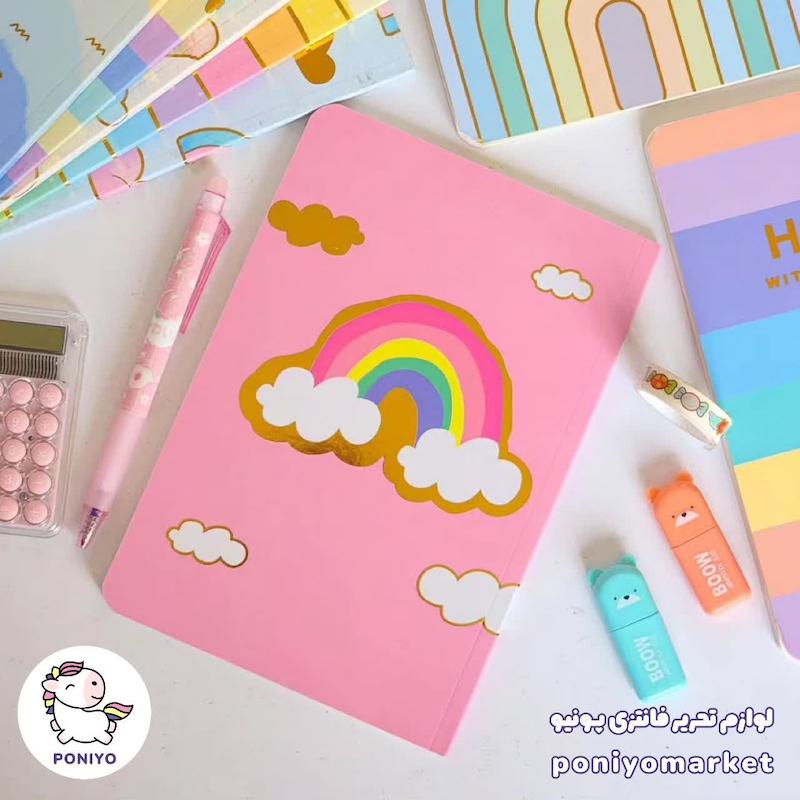 دفتر ۵۰ برگ ته چسب طلاکوب طرح ۳