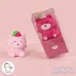 تراش سیلیکونی Kuki طرح خرس و توت فرنگی