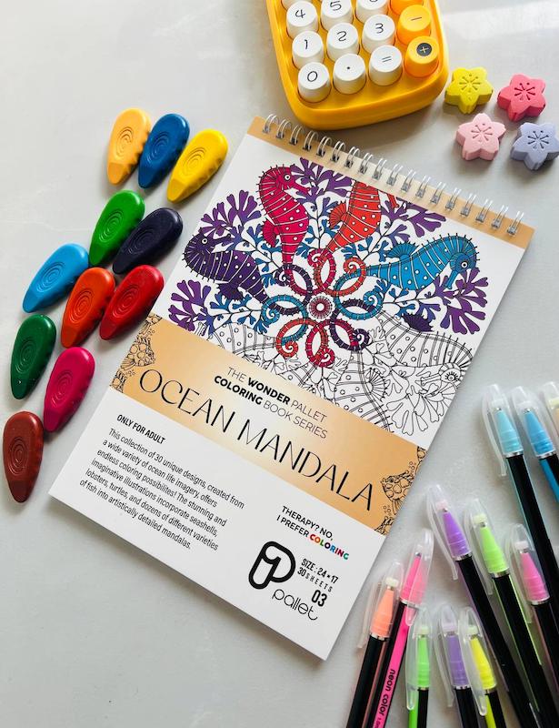 دفتر رنگ‌ آمیزی بزرگسال شگفتی طرح ۲