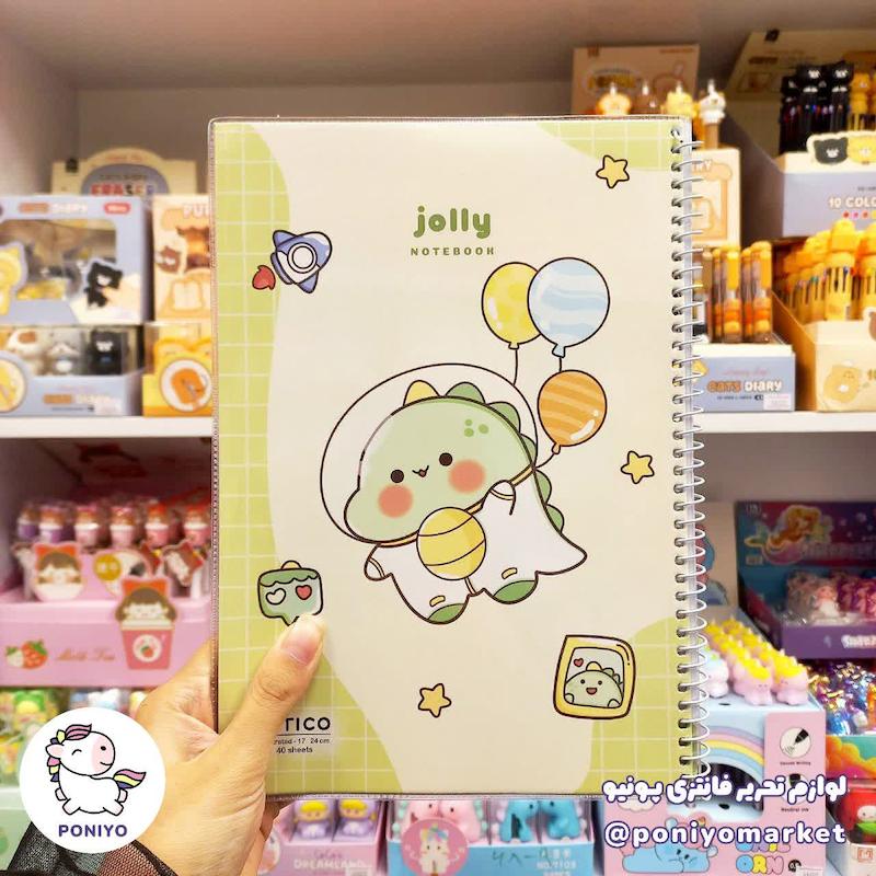 دفتر خط دار مجلد 40 برگ داخل طرح‌ دار پیتیکو سری Jolly طرح 5